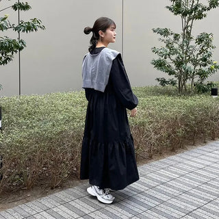 Waist strap long dress