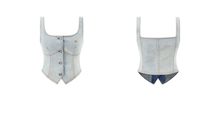 [NOTAWEAR] Ceramic Washed Stretch Denim  Vest