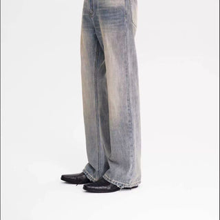 [MASONPRINCE] Washed Slub Denim Micro-Flare Jeans