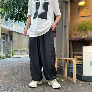 Nylon wide string pants