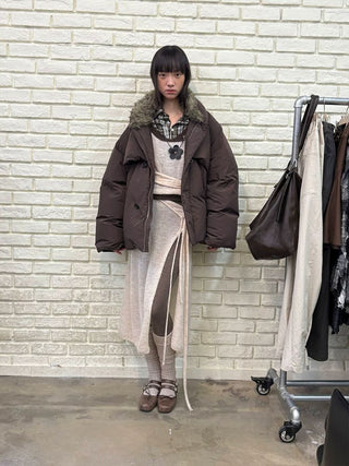 [NeverSeez] Mohair Blend Knit Set