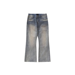[MASONPRINCE] Washed Slub Denim Micro-Flare Jeans