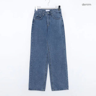 Heart-patterned denim pants