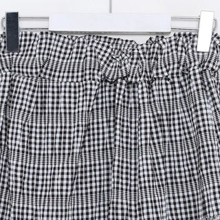 Checked cantan skirt