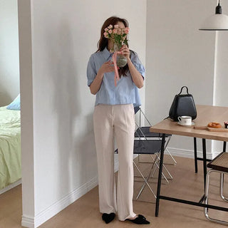 Bootcut slim slacks