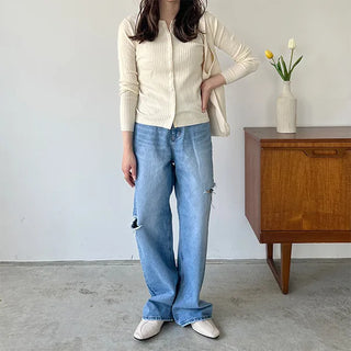 Ribbed cardigan