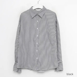 Cuff Point Striped Shirt