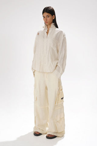 MASONPRINCE Linen Washed Striped Shirt