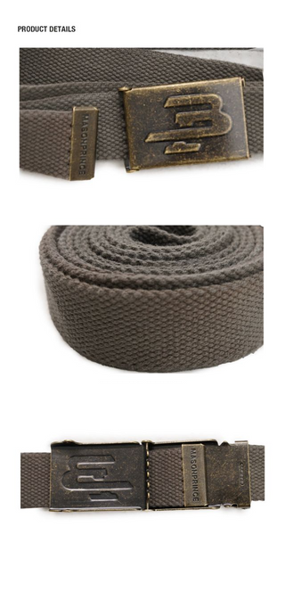[MASONPRINCE] Metal Buckle Belt