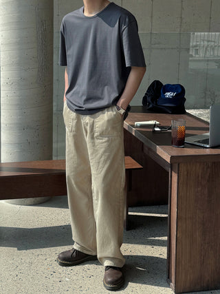 Must-have Washed U-Neck  T-shirt