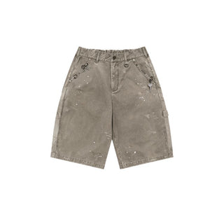 [MASONPRINCE] Multi-Pocket Splatter Work Pants