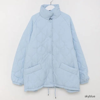 Oversized quilted down jacket