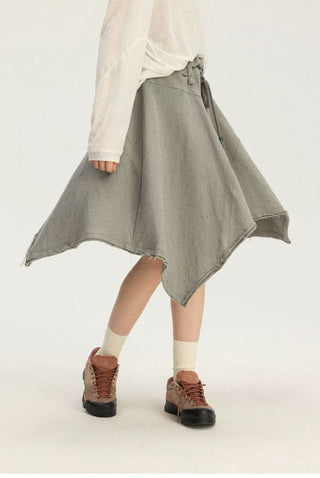 [Monterest] A-Line Patchwork Sweat Skirt