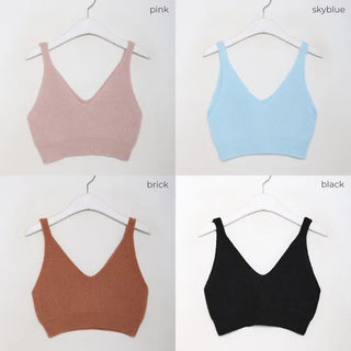 Colorful knit bustier