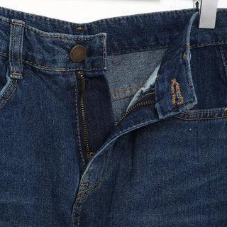 Washed denim long skirt