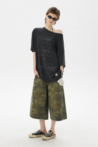 [MASONPRINCE] Cotton-Linen Graffiti Print Tank Top / Tee