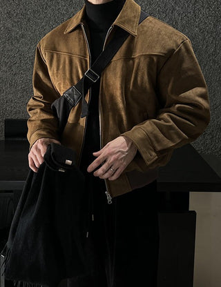 Project Suede Collared Padded Jacket (3 colors)