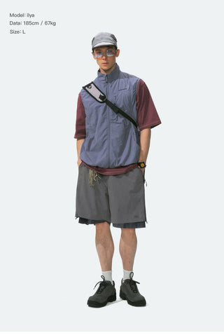 [Monterest] Double Layer Side Zip Outdoor Shorts