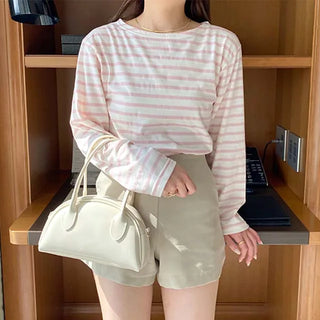 haru stripe boat neck T