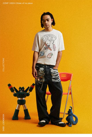 CONP Love Pendant Distressed Denim (Carbon Gray)