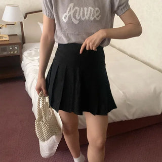 Pleated mini skirt