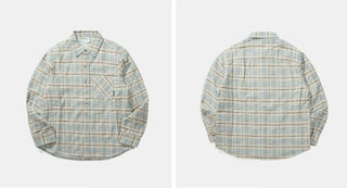 [Monterest] Quilted Padded Check Shirt Jacket
