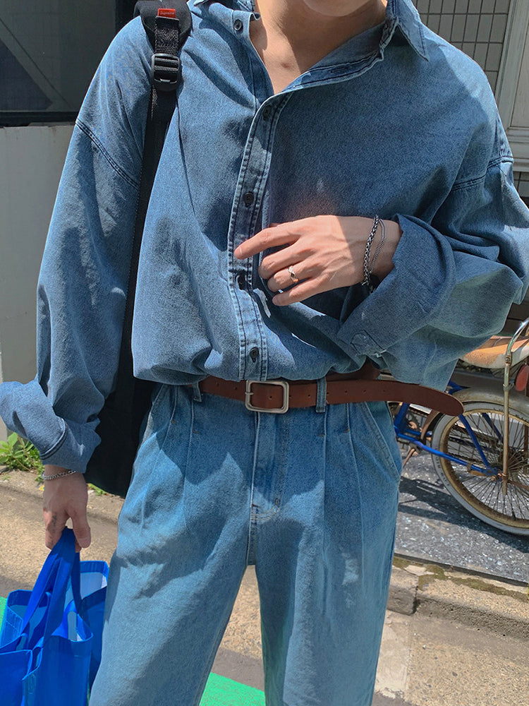 Oversized denim shirt - Main Image