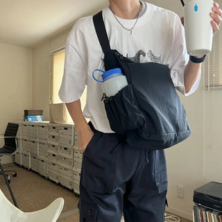 Pocket String Shoulder Bag