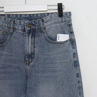 slim boot-cut long jeans