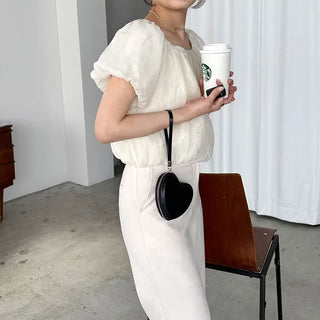 Chiffon shirred blouse
