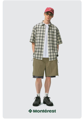 [Monterest] Double Layer Side Zip Outdoor Shorts
