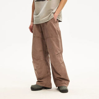 [Monterest] Washed Pleated Wide Leg Parachute Pants