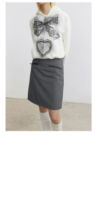 CONP Painted short sweater (white)