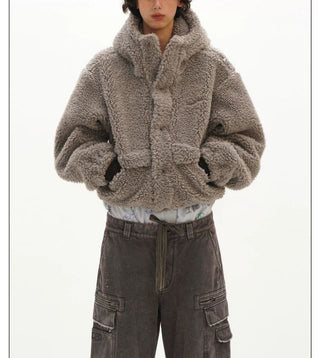 MASONPRINCE Fleece Short Hooded Jacket