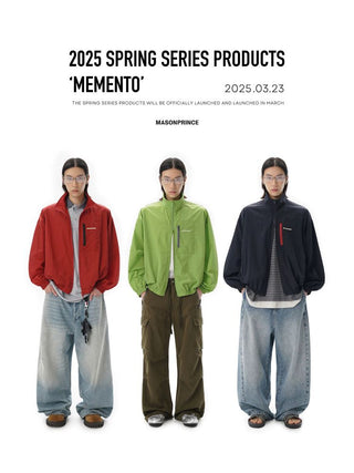 [MASONPRINCE] Lightweight Nylon Stand Collar Jacket