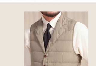 [CULTUM] Tailored Down Vest with Notch Lapel