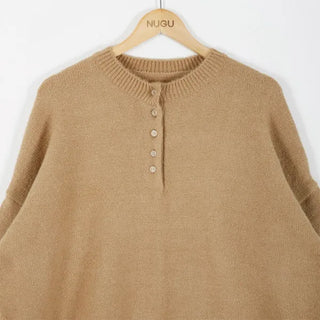 Button-up loose knit