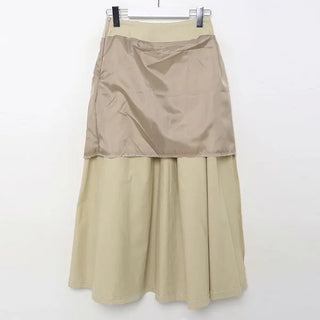 Pintuck flared skirt