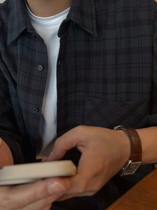 Rhythm Double-Layered Oversized Check Shirt