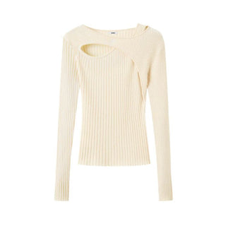[NOTAWEAR] Cutout Ribbed Knit Top