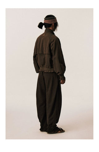 [CONP] Pleated Spliced €rinkle Nylon Jacket