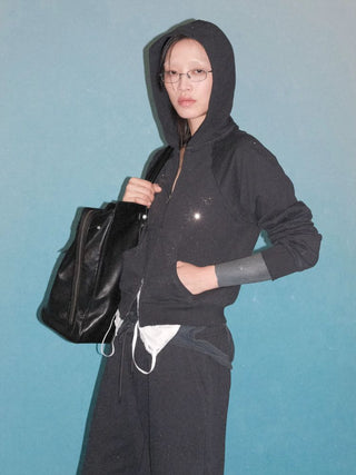 [MASONPRINCE] Firework Rhinestone Hoodie Set