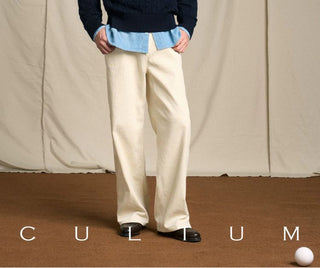 [CULTUM] Ivy Style Cable Knit Crewneck Sweater