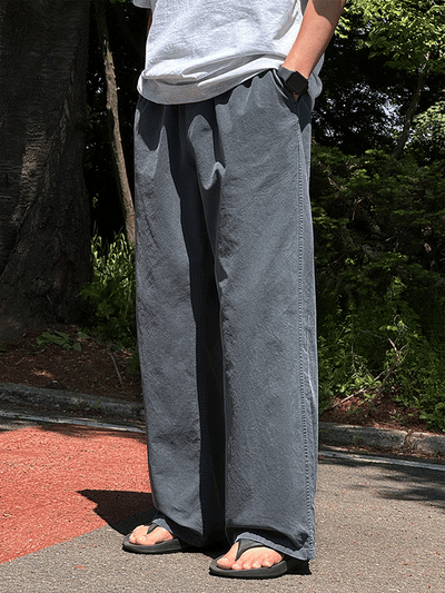 Libero Pigment Linen Long Wide Pants