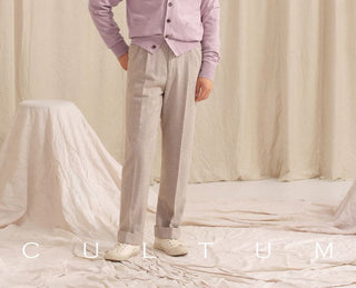 [CULTUM] V-Neck Cotton Cashmere Blend Cardigan