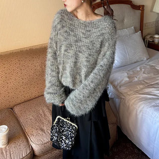 Mixed fur knit