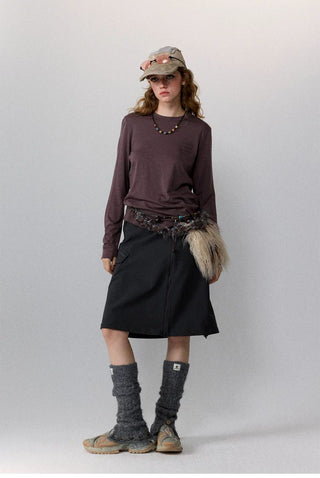 [Monterest] Merino Wool Blend Relaxed Long Sleeve Tee