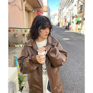 Faux leather jacket