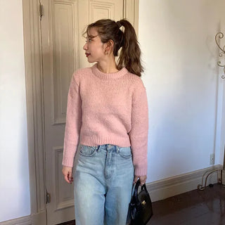 Simple cropped knit