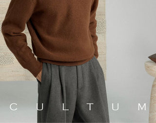 [CULTUM] Pure Wool V-Neck Knit Sweater